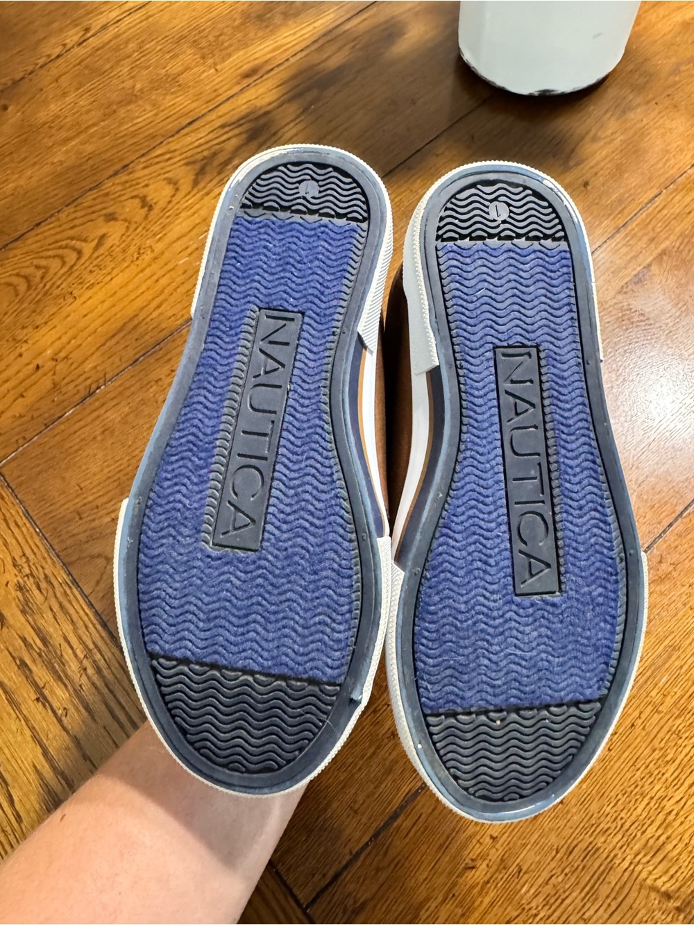 Nautica Boys Brown Canvas Sneakers with White Soles - Picture 8 of 8
